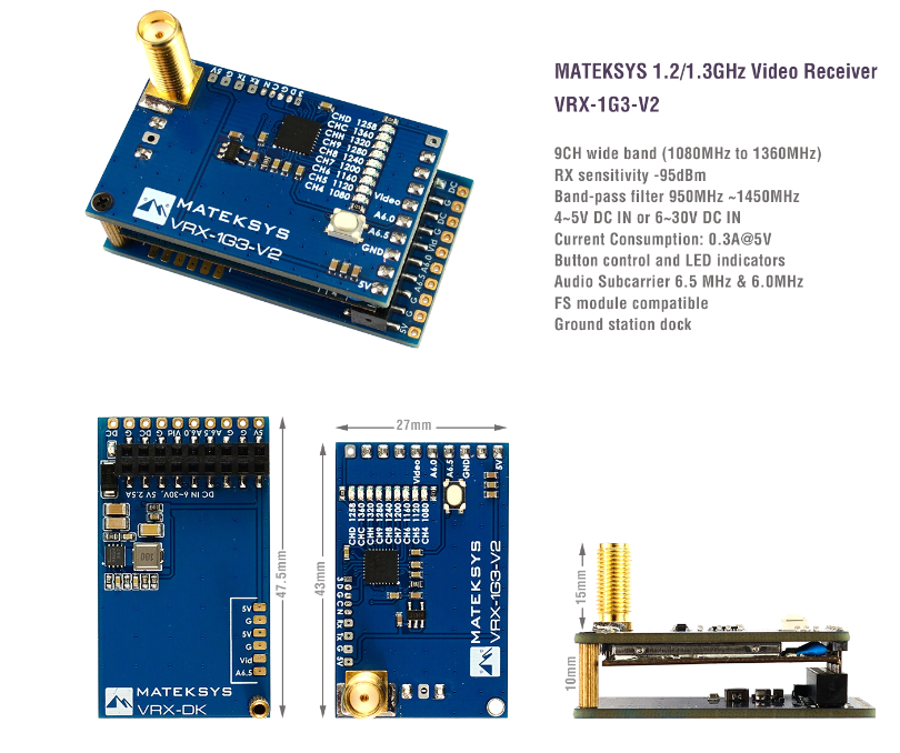 MATEK VTX-1G3SE-9 1.2GHz 1
